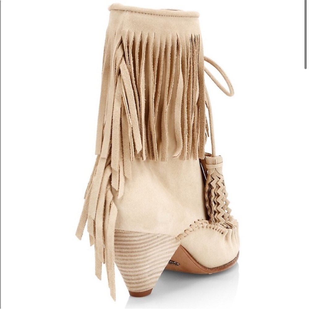 New Coach Fringe Suede Moccasin Ankle Boots. Box not included - Picture 4 of 6